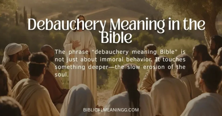 Debauchery Meaning in the Bible