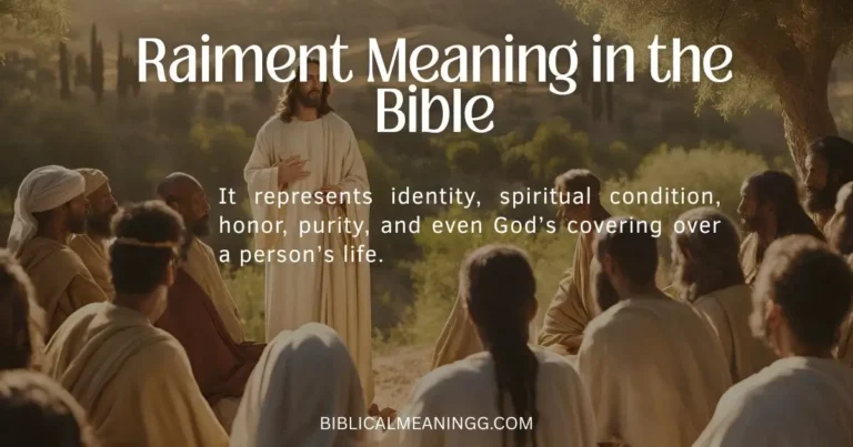 Raiment Meaning in the Bible