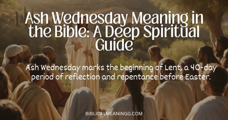 Ash Wednesday meaning in the Bible