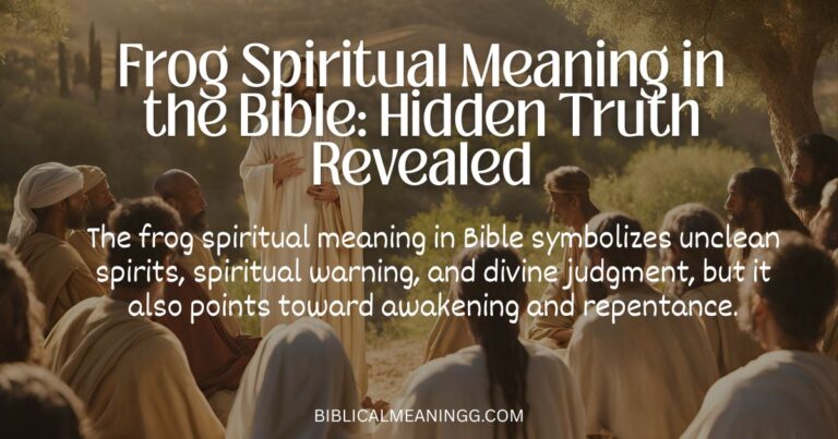 Frog Spiritual Meaning in the Bible