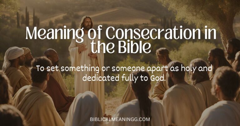 Meaning of Consecration in the Bible
