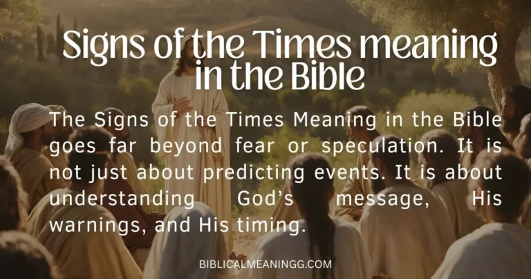 Signs of the Times meaning in the Bible