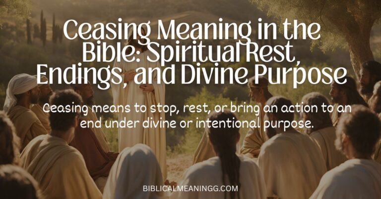 ceasing meaning in the Bible