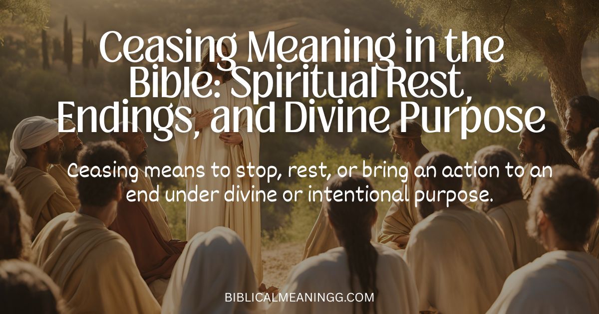 ceasing meaning in the Bible