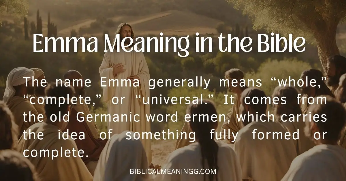 Emma Meaning in the Bible
