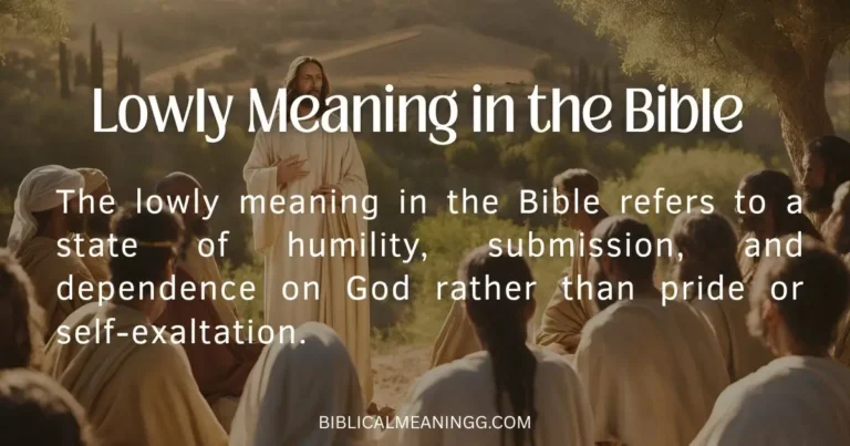 lowly meaning in bible