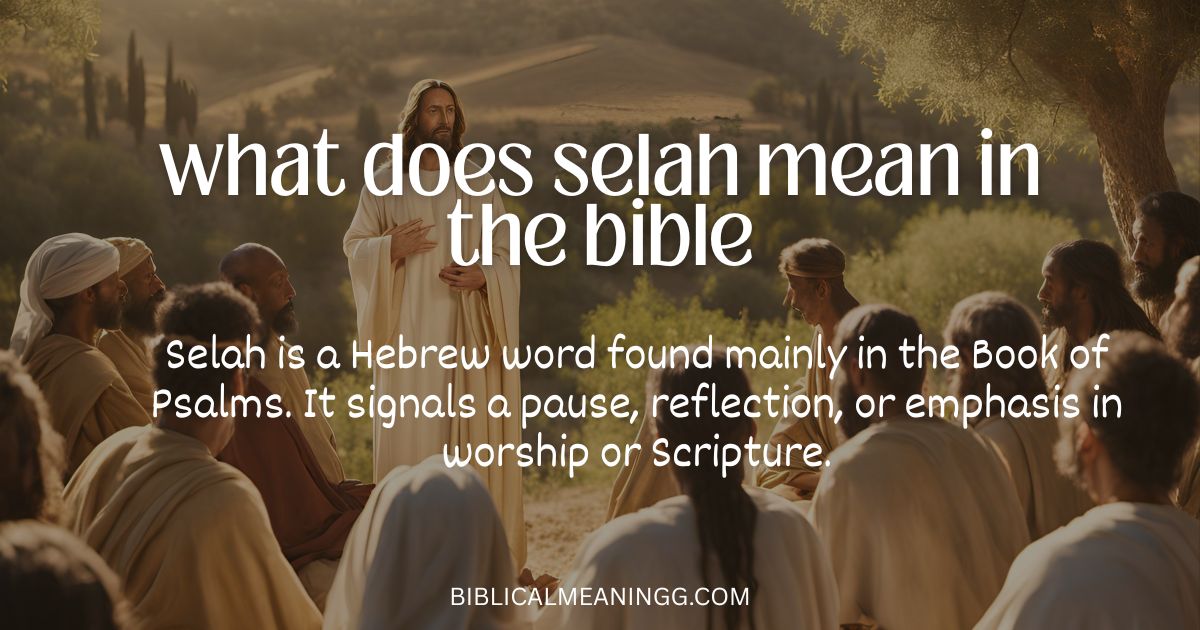 what Selah means in Bible